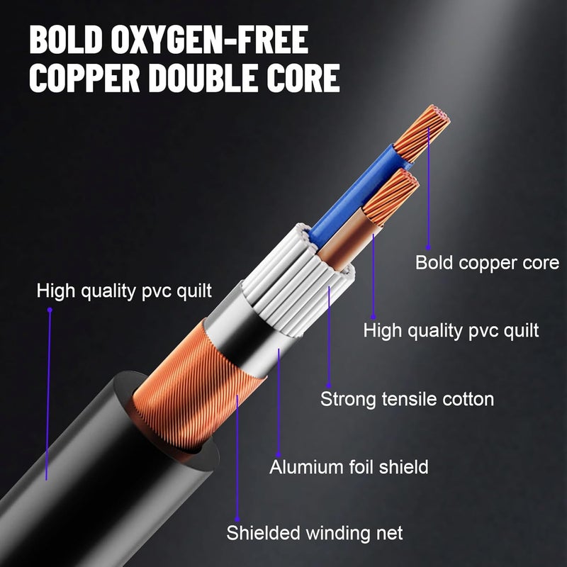 Czgor DMX Cable 3.2 ft, 12 Pack Flexible 3 Pin Signal XLR Male to Female DMX Cable Wire, Suitable for Stage Lighting Signal DMX512 Connection Stage Light Cables for Stage Lighting Input & Output - Image 4